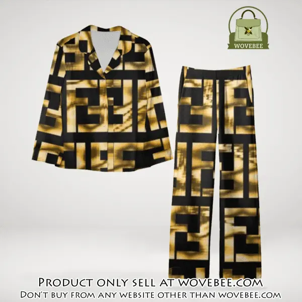 Trending luxury fendi satin pajama set pjs1048 wvb1405603